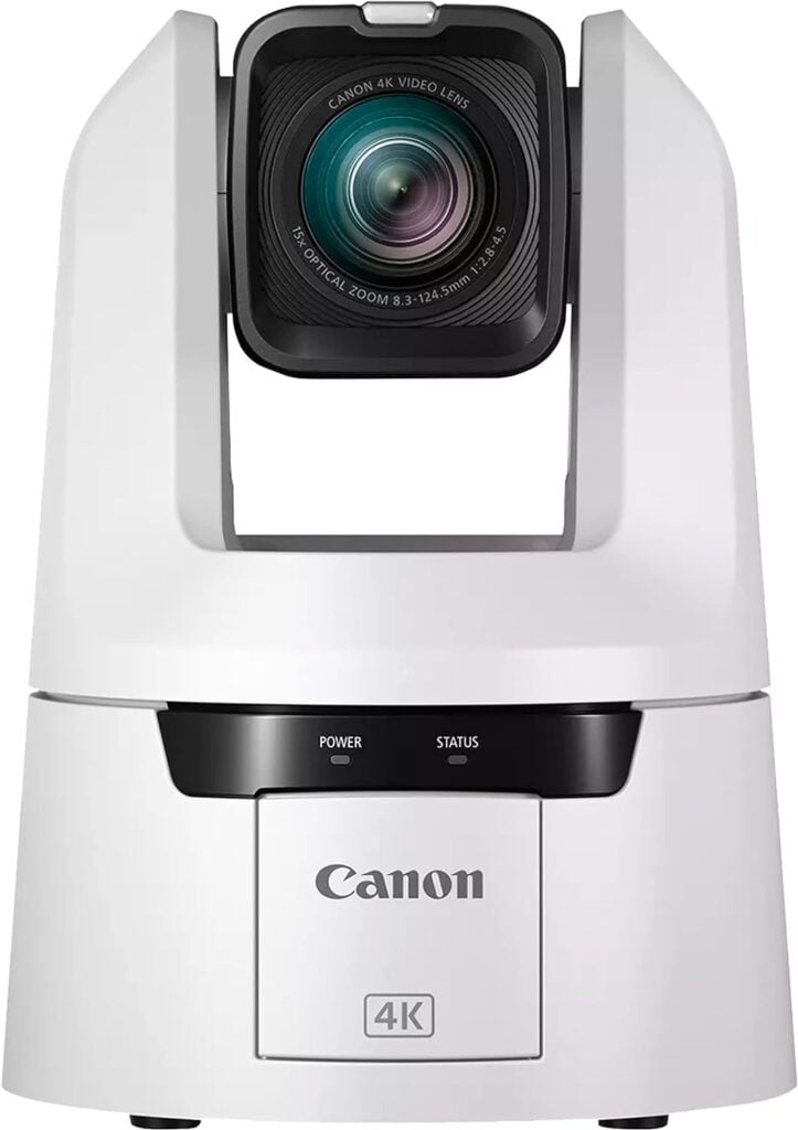 Canon CR-N500 Pro PTZ Camera WH 15x Optical Zoom lens, 1” 4K 30p Dual Pixel AF Sensor, 3G-SDI, HDMI, IP Video Out, NDI HX2, SRT- Church, Live Events, Streaming Conference, Classroom, Esports, Vlogging